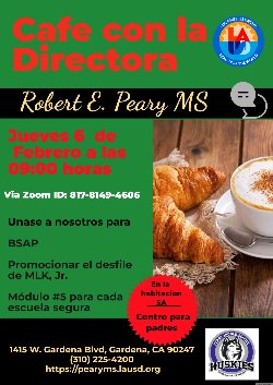 ¡Únase a nosotros para nuestro café con el director durante el mes de febrero!